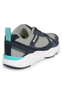 BOSS - Boss Sneakersy J50864 S Granatowy. Kolor: niebieski. Materiał: materiał, mesh #3
