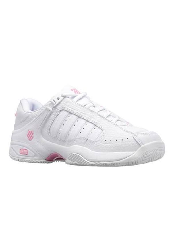 Buty do tenisa damskie K-Swiss Defier Rs Allcourt. Zapięcie: sznurówki. Kolor: różowy, biały, wielokolorowy. Materiał: materiał, syntetyk. Szerokość cholewki: normalna. Sport: tenis