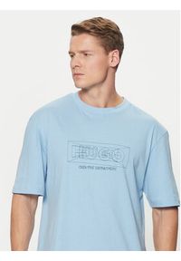 Hugo - HUGO T-Shirt Nufrancos 50532095 Niebieski Regular Fit. Kolor: niebieski. Materiał: bawełna