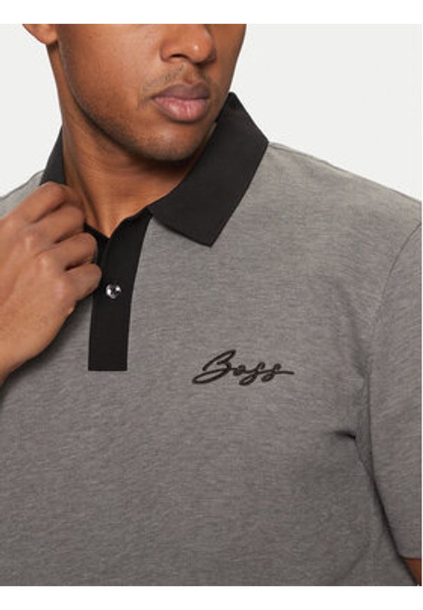BOSS Polo C-Parris 104 50531402 Szary Regular Fit. Typ kołnierza: polo. Kolor: szary. Materiał: bawełna