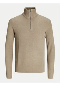 Jack & Jones Sweter Perfect 12257773 Beżowy Regular Fit. Kolor: beżowy. Materiał: bawełna #7