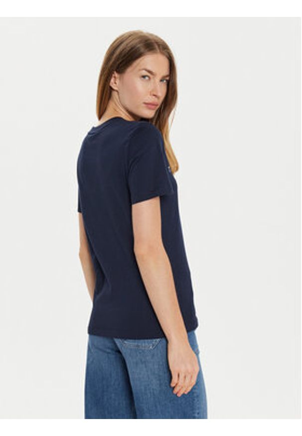 TOMMY HILFIGER - Tommy Hilfiger T-Shirt WW0WW40276 Granatowy Regular Fit. Kolor: niebieski. Materiał: bawełna