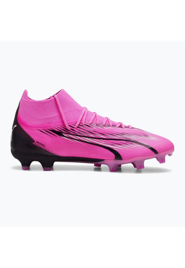Puma - Buty piłkarskie PUMA Ultra Pro FG/AG. Kolor: czarny, różowy, biały, wielokolorowy. Materiał: syntetyk, materiał. Szerokość cholewki: normalna. Sport: piłka nożna