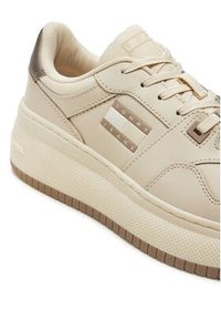 Tommy Jeans Sneakersy Tjw Retro Basket Flatform Metal EN0EN02607 Beżowy. Kolor: beżowy. Materiał: skóra #3