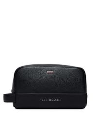 TOMMY HILFIGER - Tommy Hilfiger Kosmetyczka Th Central Washbag AM0AM14485 Czarny. Kolor: czarny. Materiał: skóra #1
