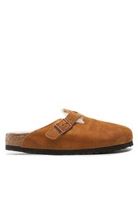 Birkenstock Kapcie Boston 1001140 Brązowy. Kolor: brązowy. Materiał: welur, skóra #5