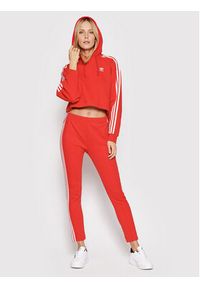 Adidas - adidas Bluza adicolor Classics HC2017 Czerwony Relaxed Fit. Kolor: czerwony. Materiał: syntetyk #2