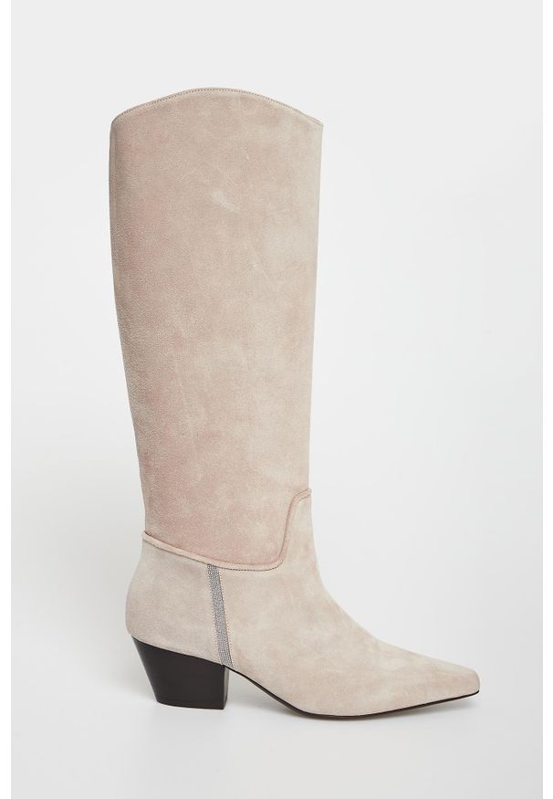 Kowbojki damskie skórzane PESERICO. Materiał: skóra