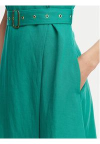 TOMMY HILFIGER - Tommy Hilfiger Sukienka letnia WW0WW48951 Zielony Regular Fit. Kolor: zielony. Materiał: len. Sezon: lato #4