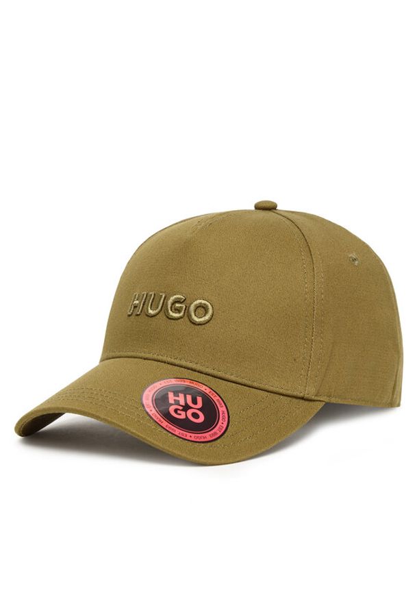 Hugo - HUGO Czapka z daszkiem 50533410 Zielony. Kolor: zielony. Materiał: materiał, bawełna