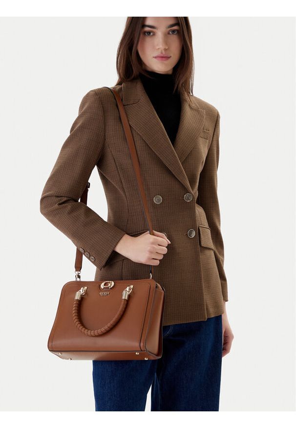 Guess Torebka HWVG95 31060 Brązowy. Kolor: brązowy. Materiał: skórzane