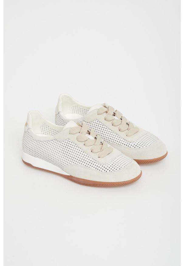 Baldinini - Sneakersy damskie skórzane BALDININI. Materiał: skóra