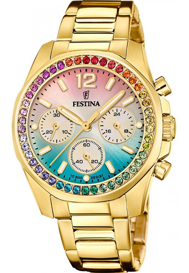 Zegarek damski Festina F20609-5 złoty. Kolor: złoty