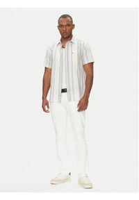 Tommy Jeans Koszula DM0DM21302 Beżowy Regular Fit. Kolor: beżowy. Materiał: bawełna