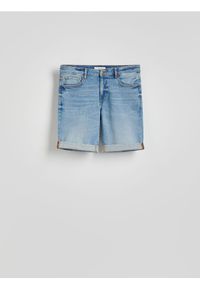 Reserved - Jeansowe szorty slim fit - niebieski. Kolor: niebieski. Materiał: jeans