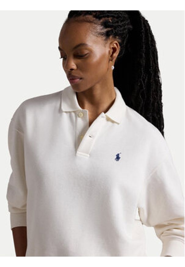 Polo Ralph Lauren Bluza 211947966001 Biały Relaxed Fit. Typ kołnierza: polo. Kolor: biały. Materiał: bawełna