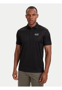 EA7 Emporio Armani Polo 7M002477 AF22277 UC001 Czarny Regular Fit. Typ kołnierza: polo. Kolor: czarny. Materiał: syntetyk #1