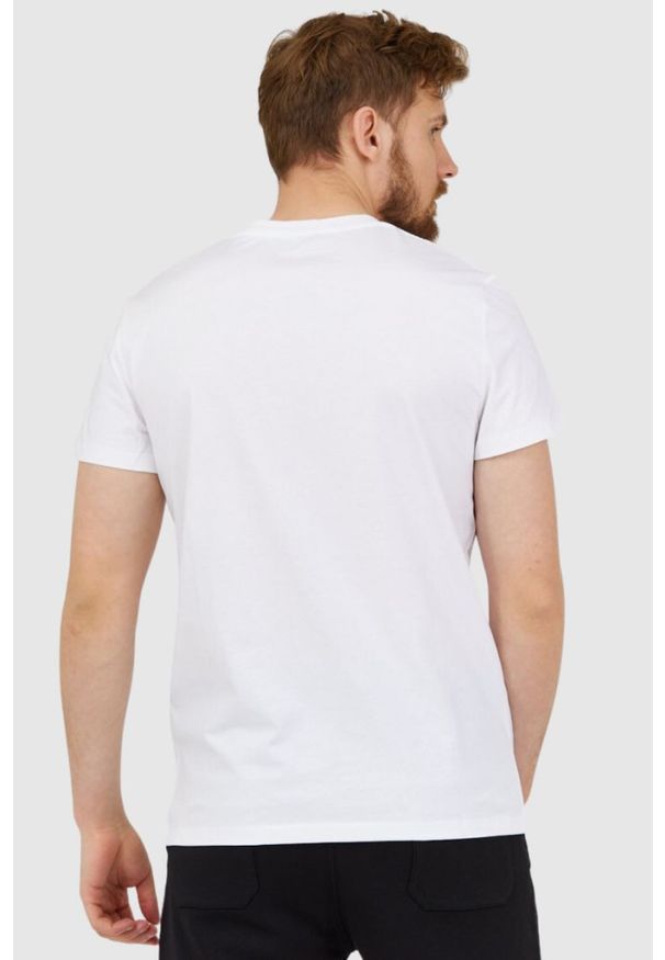 Balmain - BALMAIN Biały t-shirt męski ze złotym logo, Rozmiar S. Kolor: biały