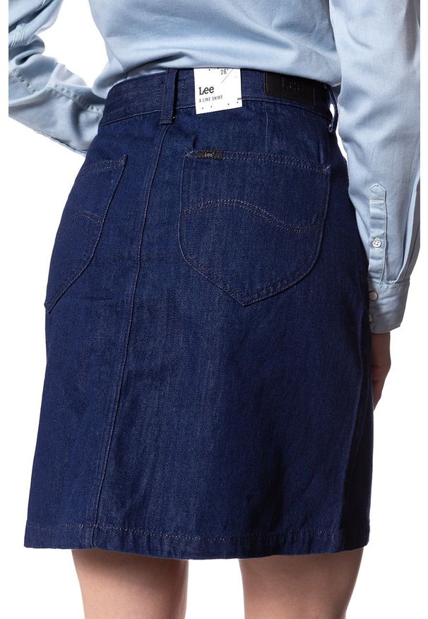 Lee - SPÓDNICA JEANSOWA LEE A LINE SKIRT RINSE L38NRC36 112108289. Materiał: jeans