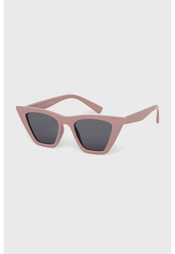 only - Only okulary przeciwsłoneczne damskie kolor różowy. Kolor: różowy