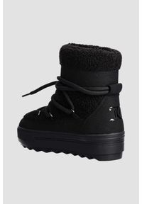 Juicy Couture - JUICY COUTURE Czarne śniegowce damskie Juicy Snow Boot. Kolor: czarny