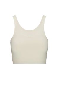 LEMISS - Top z logo Lola Cream White. Kolor: biały. Materiał: tkanina. Długość rękawa: na ramiączkach #4