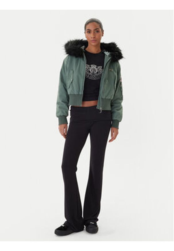 Juicy Couture Kurtka bomber JCOIJ225553 Zielony Regular Fit. Kolor: zielony. Materiał: syntetyk