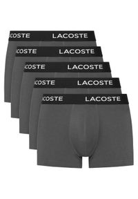 Lacoste Komplet 5 par bokserek 5H1292 Szary. Kolor: szary. Materiał: bawełna