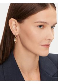 Tory Burch Kolczyki Miller Pave Interlocking Earring 160179 Złoty. Materiał: metalowe. Kolor: złoty