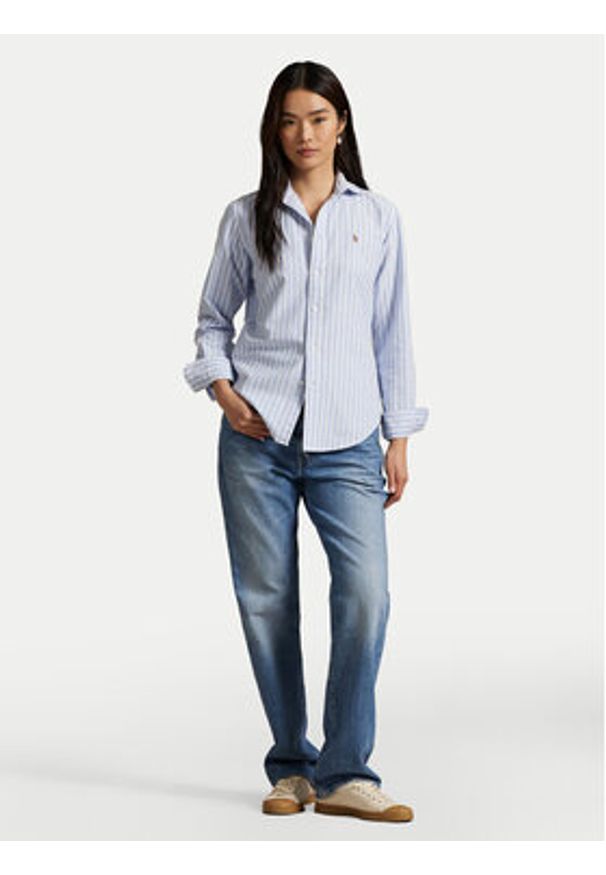 Polo Ralph Lauren Koszula 211891377004 Niebieski Regular Fit. Typ kołnierza: polo. Kolor: niebieski. Materiał: bawełna