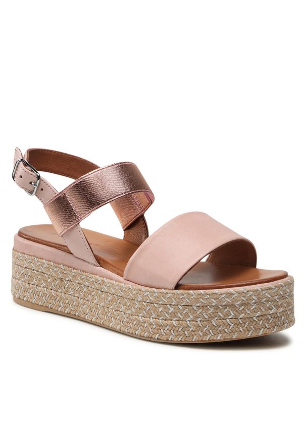 Espadryle Inuovo 117046 Blush. Kolor: różowy. Materiał: skóra