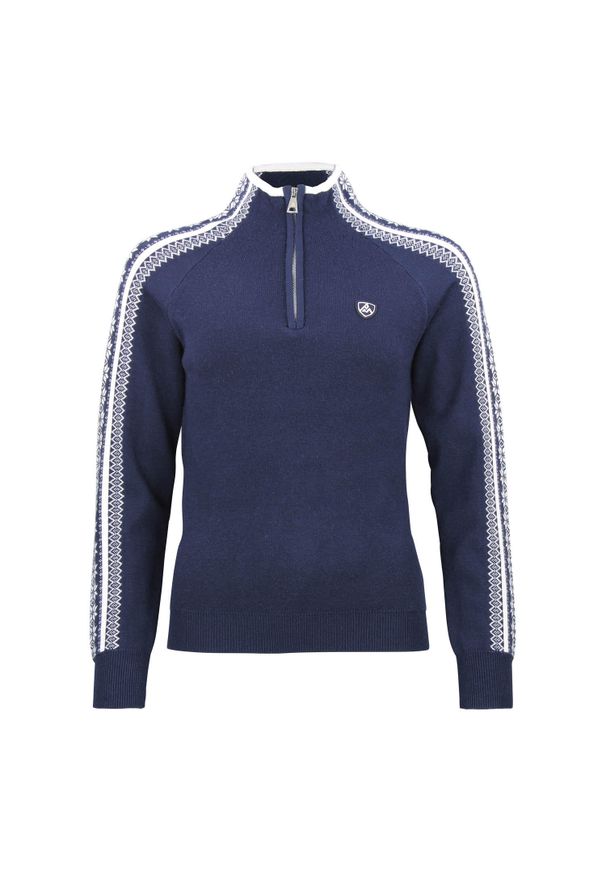 PEAK MOUNTAIN - Bardzowy golf 1/2 zamek damski Peak Mountain Adomino. Typ kołnierza: golf. Kolor: niebieski. Sport: golf