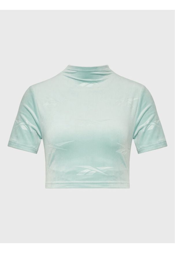 Reebok T-Shirt Classics Energy HH9802 Zielony Slim Fit. Kolor: szary. Materiał: syntetyk