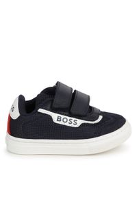 BOSS - Boss Sneakersy J50874 S Granatowy. Kolor: niebieski