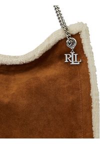 Lauren Ralph Lauren - LAUREN RALPH LAUREN Torebka Large Bradley 431980180001 Brązowy. Kolor: brązowy. Materiał: skórzane, zamszowe #4