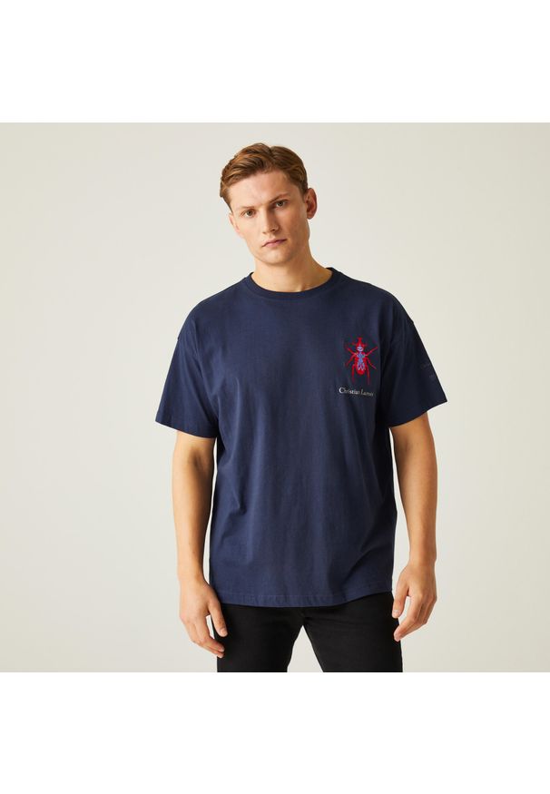 Aramon CLR Regatta męska turystyczna koszulka. Kolor: niebieski. Materiał: bawełna. Długość rękawa: krótki rękaw. Długość: krótkie