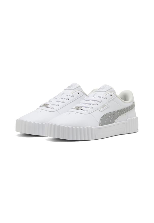 Puma - Damskie sneakersy Carina 3.0 Day Night PUMA White Silver Metallic. Okazja: na co dzień. Kolor: szary, biały, wielokolorowy. Sport: tenis