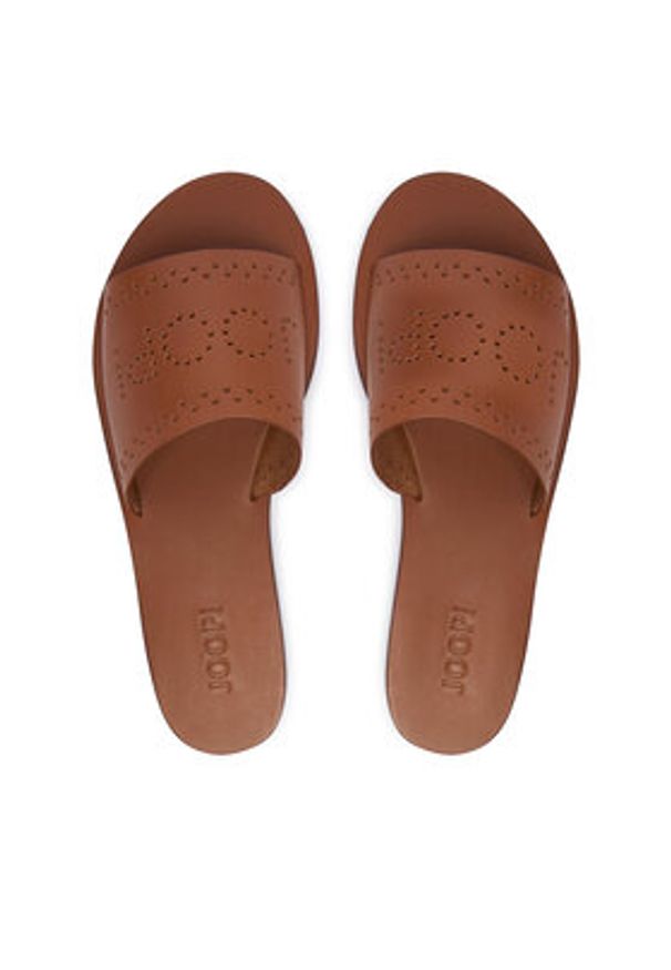 JOOP! Klapki Charlene 4140008463 Brązowy jasny. Kolor: brązowy. Materiał: skóra