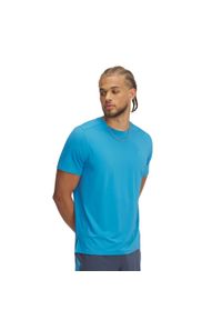 Koszulka Under Armour Launch Elite. Kolor: niebieski. Materiał: tkanina #1