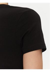 Guess Jeans T-Shirt W4YI23 J1314 Czarny Slim Fit. Kolor: czarny. Materiał: bawełna