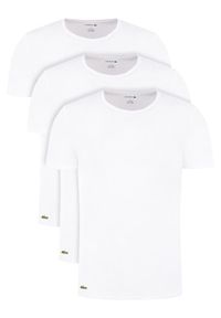 Lacoste Komplet 3 t-shirtów TH3451 Biały Regular Fit. Kolor: biały. Materiał: bawełna