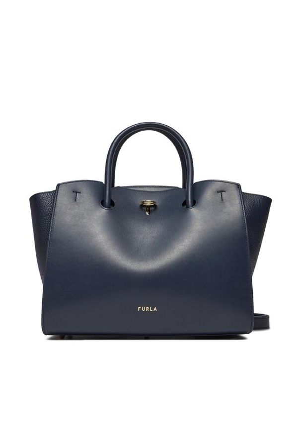 Furla Torebka Genesi M Tote WB00811-BX0053-2676S-1007 Granatowy. Kolor: niebieski. Materiał: skórzane