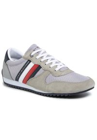 TOMMY HILFIGER - Tommy Hilfiger Sneakersy Essential Mesh Runner FM0FM02666 Szary. Kolor: szary. Materiał: materiał, mesh