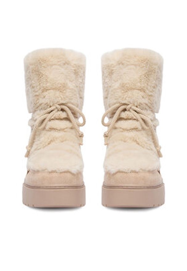 DeeZee Śniegowce HX24020-1 Beżowy. Kolor: beżowy. Materiał: materiał