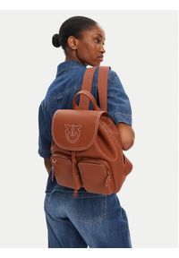 Pinko - PINKO Plecak Carrie Backpack PE 25 PLTT 104351 A1LF Brązowy. Kolor: brązowy. Materiał: skóra #6