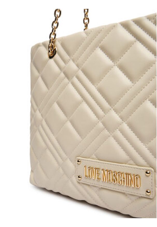 Love Moschino - LOVE MOSCHINO Torebka JC4145PP1OLA0110 Écru. Materiał: skórzane
