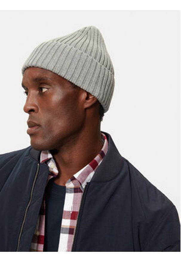 Jack & Jones Czapka Prime 12254346 Szary. Kolor: szary. Materiał: materiał, bawełna