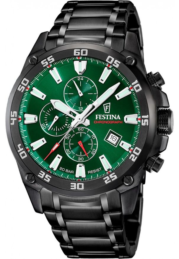Zegarek męski Festina F20735-2 czarny. Kolor: czarny
