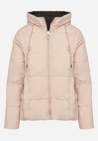 Born2be - Jasnobeżowa Dwustronna Kurtka Pikowana Ozdobiona Sznurkami Mivvena. Okazja: na co dzień. Kolor: beżowy. Materiał: jeans. Długość rękawa: długi rękaw. Długość: długie. Wzór: aplikacja. Styl: casual #5