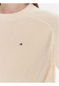 TOMMY HILFIGER - Tommy Hilfiger Sweter WW0WW40751 Beżowy Regular Fit. Kolor: beżowy. Materiał: bawełna #5